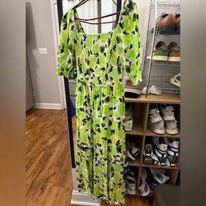 Steve Madden Lime off the shoulder maxi